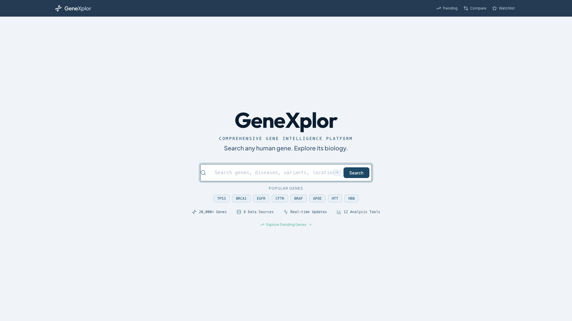 GeneXplor Dashboard